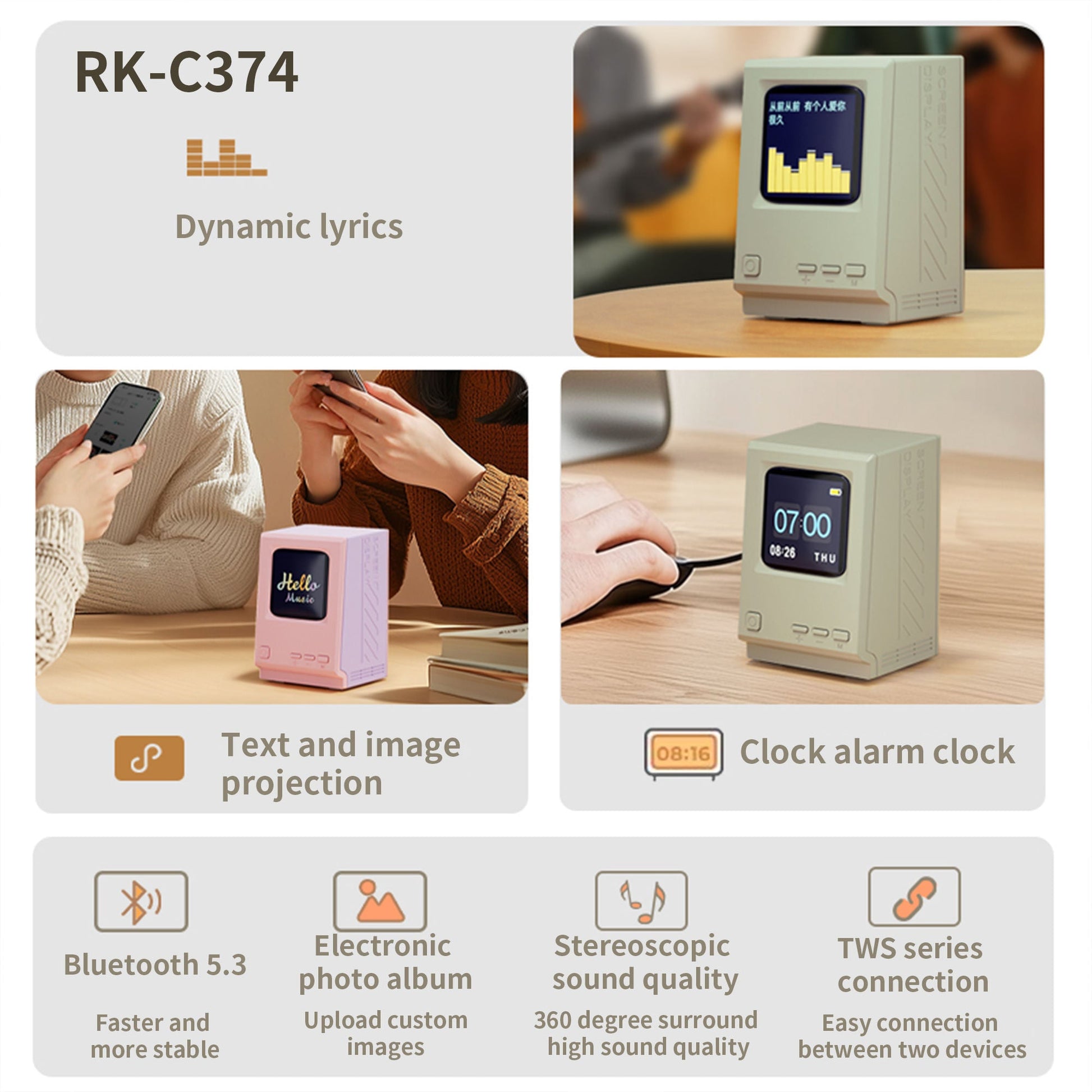 Mac Smart Bluetooth Speaker Alarm Clock - Snapdealfy