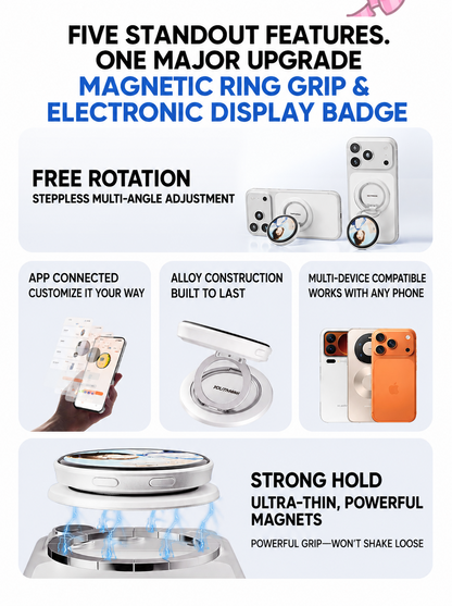 MagSafe Rotating Ring Stand — Custom Photo Display Phone Grip & Kickstand