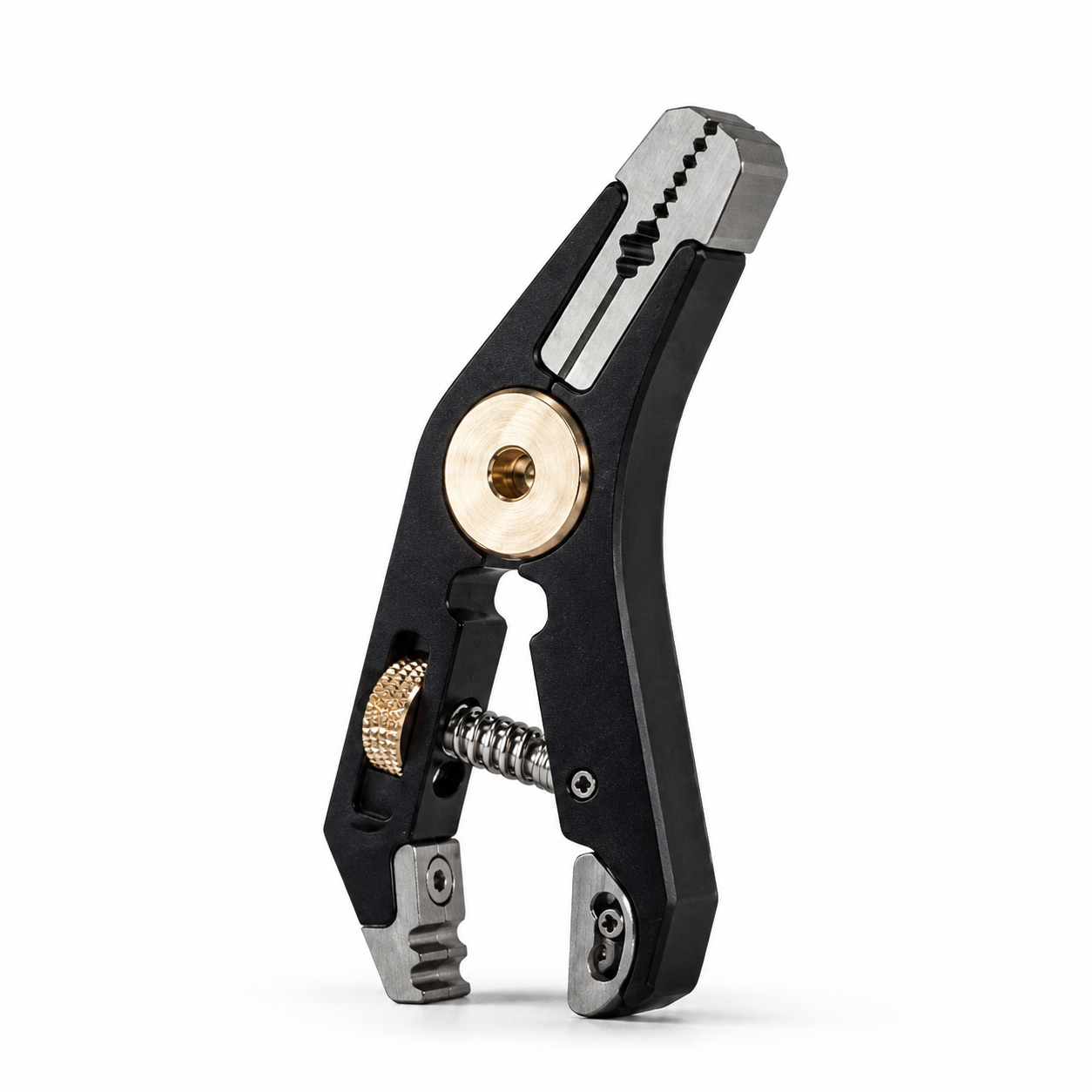 Matte black Pocket Grip 5-in-1 multi-tool displaying its sleek, compact design as a versatile pocket wrench and pliers.