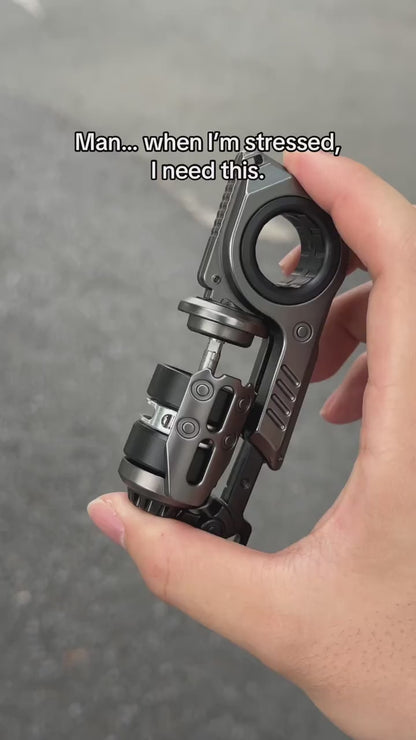 Magnetic Metal Press-And-Spin 2-In-1 Fidget Spinner Toy