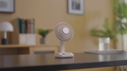 Retro Mini Wireless Quiet Desktop Fan - 5-Speed Adjustable Cooling, Up to 2200 RPM