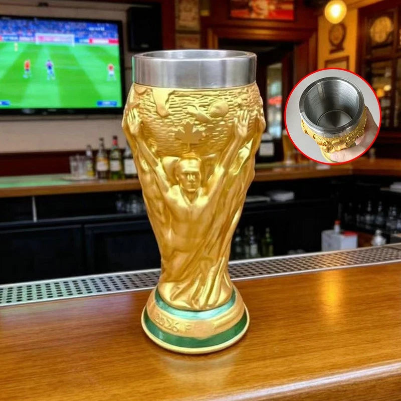 Beer & Beverage Trophy Mug, Football Fan Gift, Collectible Beer Trophy Mug